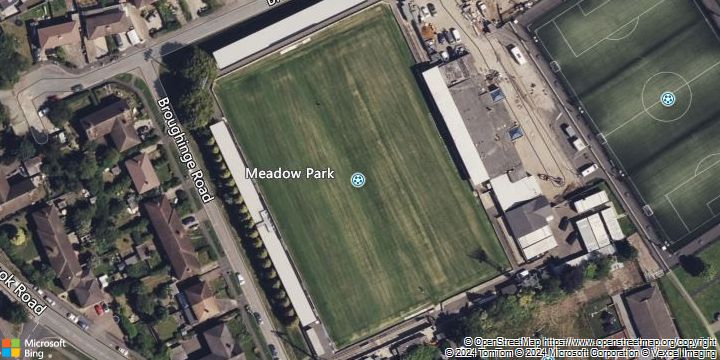 An aerial photograph of Meadow Park in , .