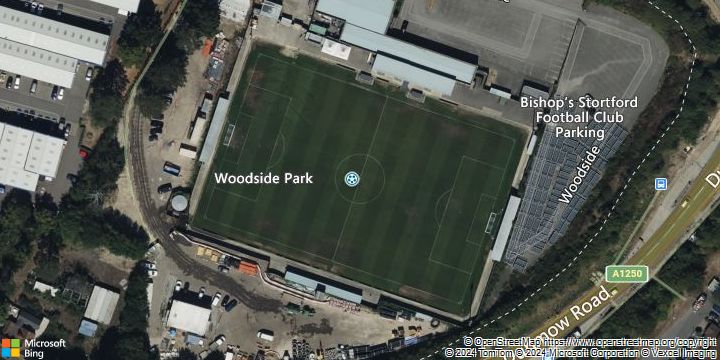An aerial photograph of Woodside Park in , .