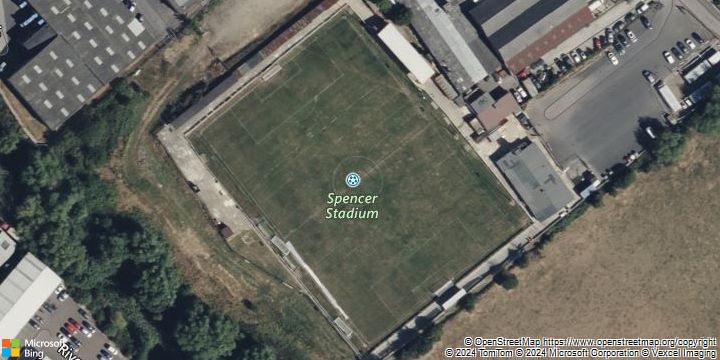 An aerial photograph of Spencer Stadium in , .