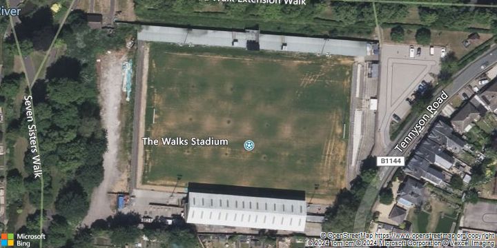An aerial photograph of The Walks Stadium in , .