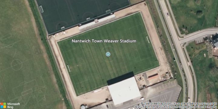 An aerial photograph of Weaver Stadium in , .