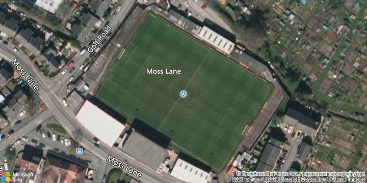 An aerial photograph of Moss Lane in , .