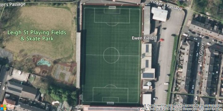 An aerial photograph of Ewen Fields in , .