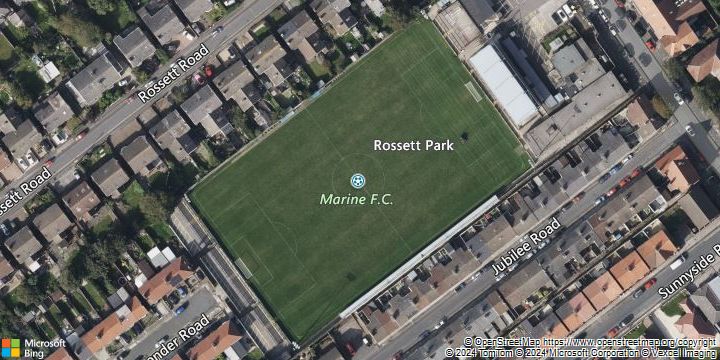 An aerial photograph of Rossett Park in , .