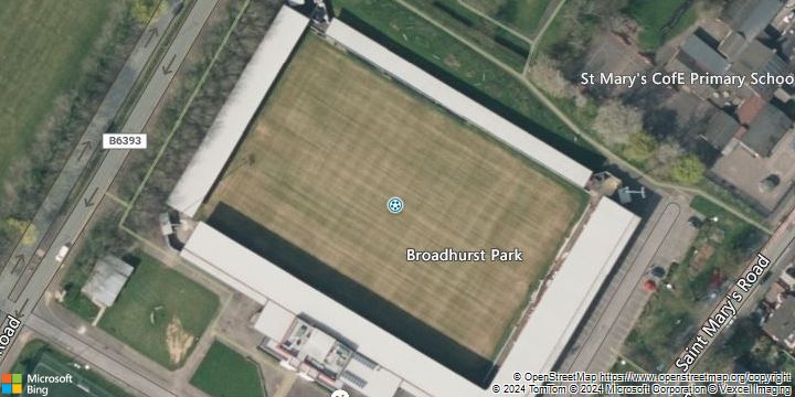 An aerial photograph of Broadhurst Park in , .