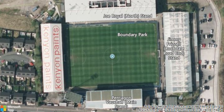 An aerial photograph of Boundary Park in , .