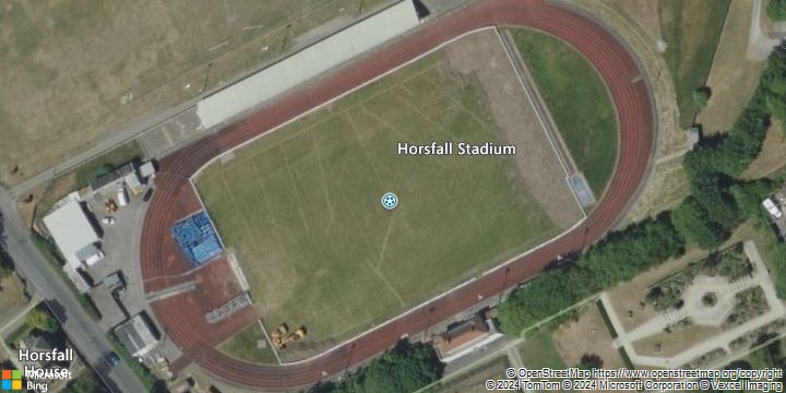 An aerial photograph of Horsfall Community Stadium in , .