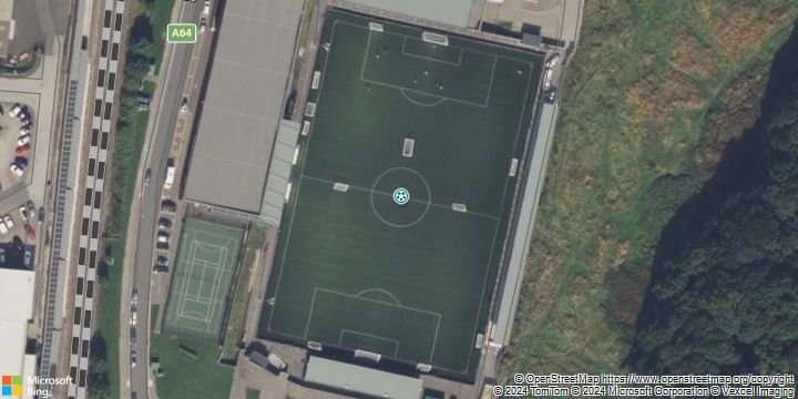 An aerial photograph of Flamingo Land Stadium in , .