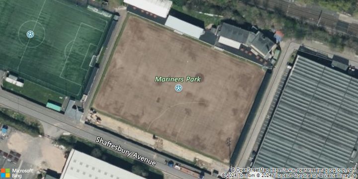 An aerial photograph of Mariners Park in , .
