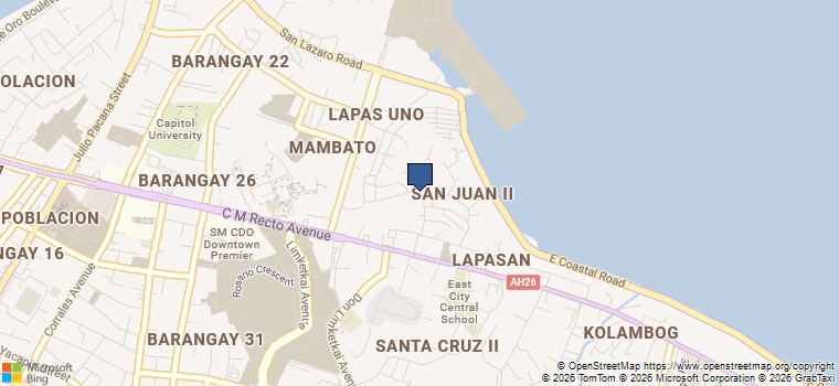 Map of Santo Niño Street, 045, Cagayan De Oro City, Northern Mindanao 9000, PH