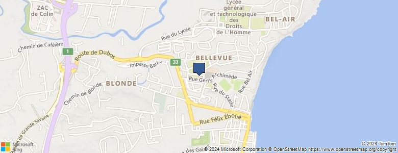 Localisation de Collège FELIX EBOUE - Cliquez pour voir l'itinéraire