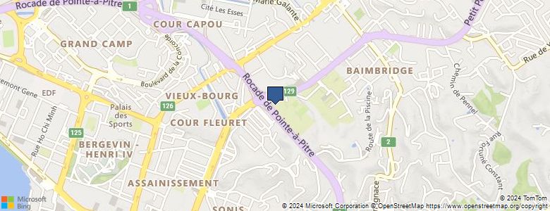 Localisation de Lycée polyvalent CHEVALIER DE SAINT-GEORGES - BAIMBRIDGE 2 (EX CARAIBES) - Cliquez pour voir l'itinéraire