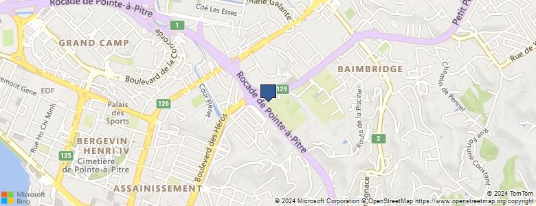 Localisation de Lycée polyvalent CHEVALIER DE SAINT-GEORGES - BAIMBRIDGE 2 (EX CARAIBES) - Cliquez pour voir l'itinéraire
