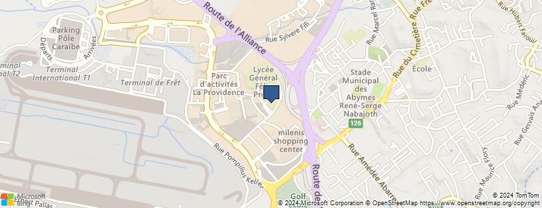 Localisation de Lycée général et Technologique Félix Proto (ex PROVIDENCE) - Cliquez pour voir l'itinéraire