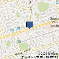 Map Toronto, ON M4C1L8, Canada