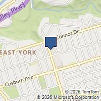 Map Toronto, ON M4C3G4, Canada