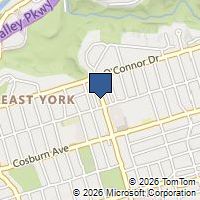 Map Toronto, ON M4C3G5, Canada