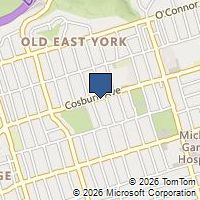 Map Toronto, ON M4J2N6, Canada