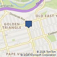 Map Toronto, ON M4J3S2, Canada