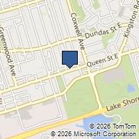 Map Toronto, ON M4L1E9, Canada