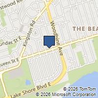 Map Toronto, ON M4L1H1, Canada