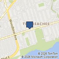 Map Toronto, ON M4L1H8, Canada