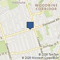 Map Toronto, ON M4L2A1, Canada