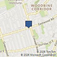 Map Toronto, ON M4L2A4, Canada