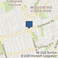 Map Toronto, ON M4L2A5, Canada