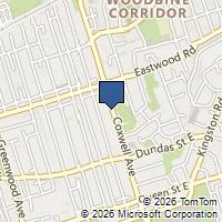 Map Toronto, ON M4L3B2, Canada