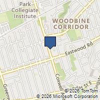 Map Toronto, ON M4L3B5, Canada