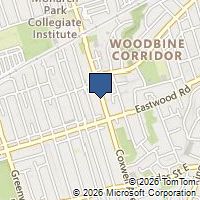 Map Toronto, ON M4L3B6, Canada