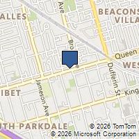 Map Toronto, ON M6K1L7, Canada