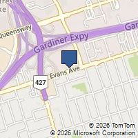 Map Toronto, ON M8W2W1, Canada