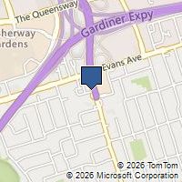 Map Toronto, ON M8W3W2, Canada