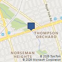 Map Toronto, ON M8X1E2, Canada