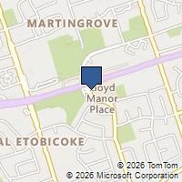 Map Toronto, ON M9B6H6, Canada