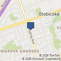 Map Toronto, ON M9R4E1, Canada