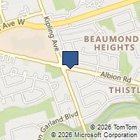 Map Toronto, ON M9V1B1, Canada