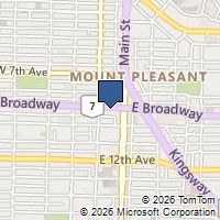 Map Vancouver, BC V5T1V9, Canada