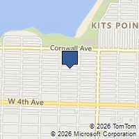 Map Vancouver, BC V6K1E9, Canada